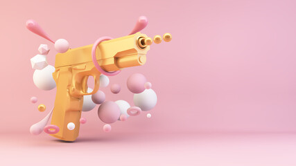 Surreal golden gun