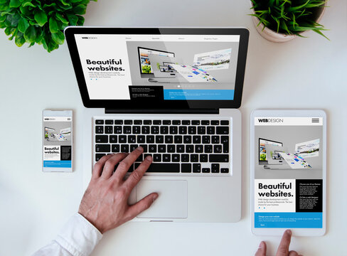 office tabletop cool responsive design website
