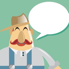 man with speech bubble