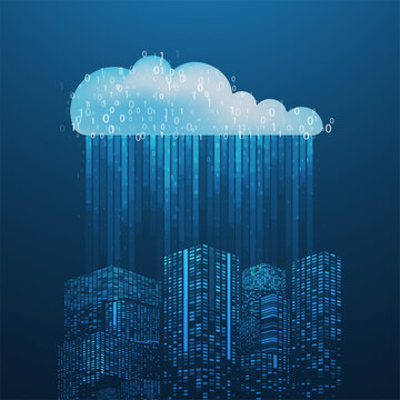 Abstract futuristic smart city