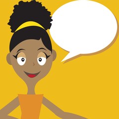 woman with speech bubble