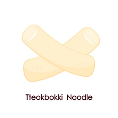 Tteokbokki Noodle vector. korean food. Spicy rice cake