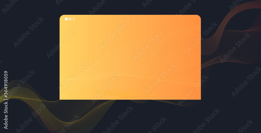 Poster modern web browser window internet empty page ui template horizontal vector illustration