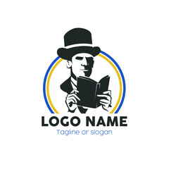 vintage classic logos, read books, retro logos