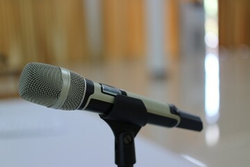 Fototapeta premium microphone on stage