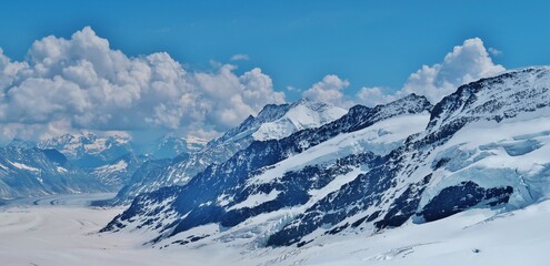 Fototapeta na wymiar Bergwelt am Jungfraujoch, Berner Oberland, Schweiz