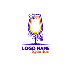 the classic purple wine beer logo
