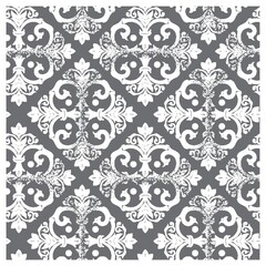 damask vintage gray and white pattern