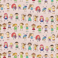 background of children having fun
