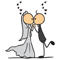 wedding couple kissing