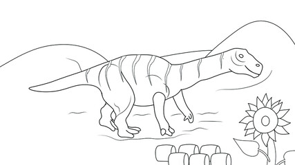 Isanosaurus dinosaur standing to eat fun education learning