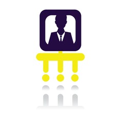 businessman in an organization chart