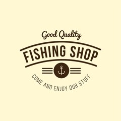 fishing shop label