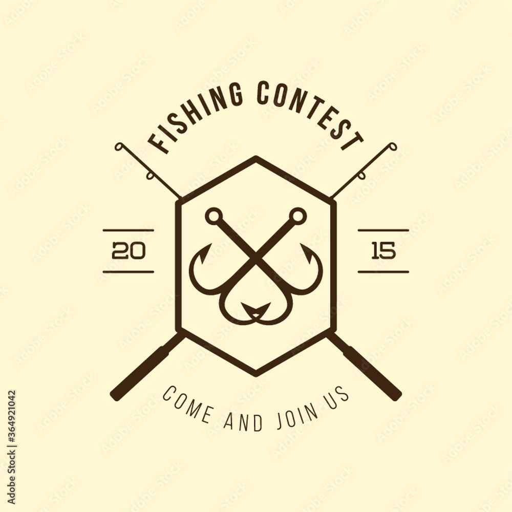 Sticker fishing contest label