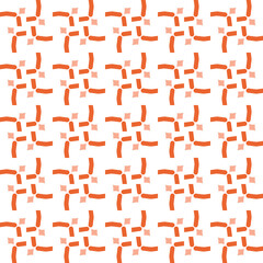 Vector seamless pattern texture background with geometric shapes, colored in orange, white colors.