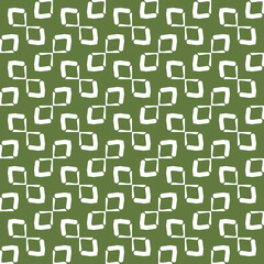 Vector seamless pattern texture background with geometric shapes, colored in green, white colors.