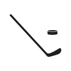 hockey stick and puck