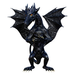 Fototapeta premium 3D Rendering Fairy Tale Dragon on White