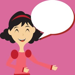 woman with speech bubble