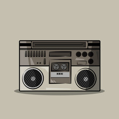 Retro radio. vintage. vector illustration
