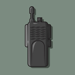 walkie-talkie communication radio vector illustration isolated - flat design