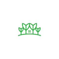Green Home logo vector