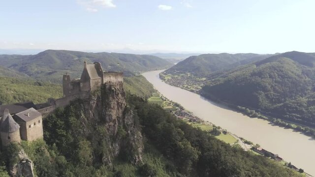 Zoom In of Castle Aggstein in Lower Austria