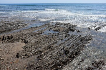 Acciaroli - Particolare della scogliera di Via Porto