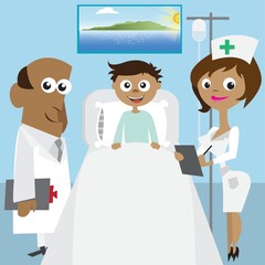 Fototapeta premium doctor and nurse with patient