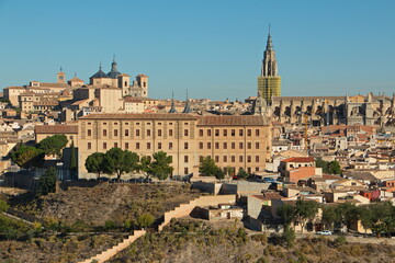 Fototapeta premium View from Mirador de Vale on Toledo,Castile–La Mancha,Spain,Europe