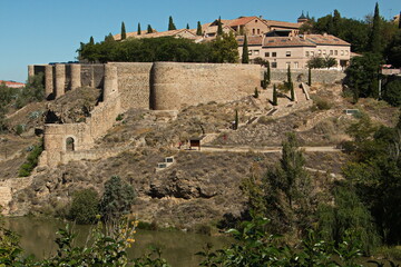 Fototapeta na wymiar Architecture at river Tagus in Toledo,Castile–La Mancha,Spain,Europe