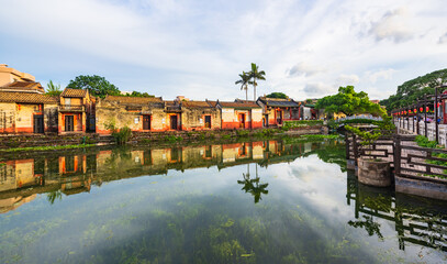 afternoon scenery of the Ming and Qing ancient villages in Nanshe, Dongguan, Guangdong, China