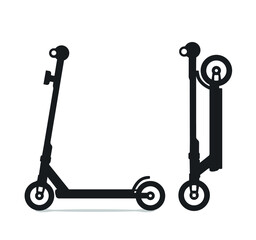 Collapsible Scooter vector isolated on white background