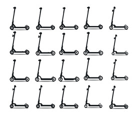 Collapsible Scooter vector isolated on white background