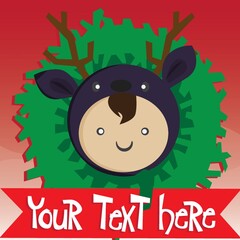 boy in reindeer costume