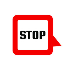 red stop sign
