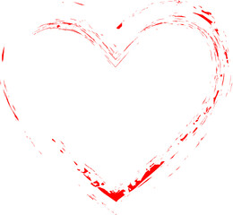 Set of Hearts . Grunge stamps collection.love Shapes for your design.Distressed symbols. Textured Valentine's Day signs.Vector illustration.