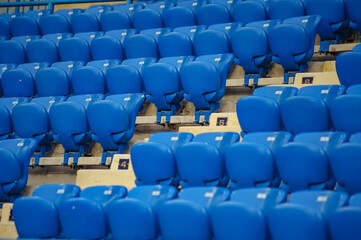 Obraz premium Empty blue seats