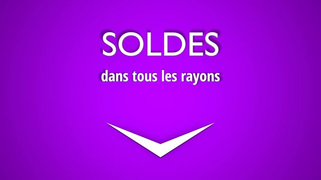 soldes fleche violette