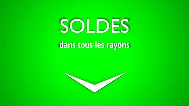 soldes fleche verte