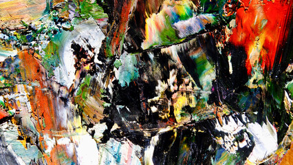 Colorful abstract background wallpaper. Modern motif visual art.  Mixtures of oil paint. Trendy...