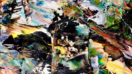 Colorful abstract background wallpaper. Modern motif visual art.  Mixtures of oil paint. Trendy...