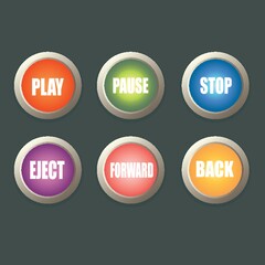 media buttons