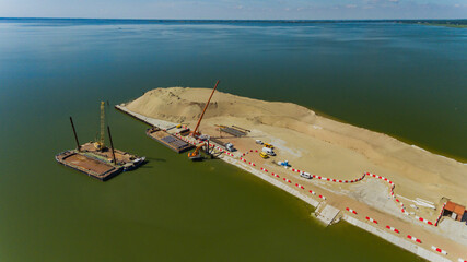 Przekop Mierzei Wiślanej z lotu ptaka © Marcin