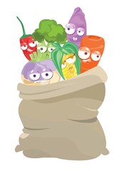 sack of vegetables