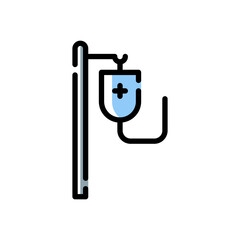 infusion icon isolated on white background. vector illustration in filled line style. EPS 10