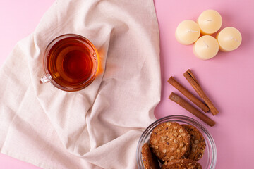 aroma vanilla candles and sliced oranges
