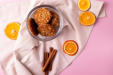 yummy musli orange  natural homemade cookies