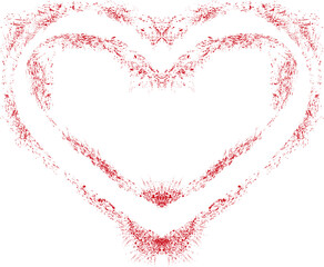 Set of Hearts . Grunge stamps collection.love Shapes for your design.Distressed symbols. Textured Valentine's Day signs.Vector 