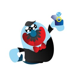 fish cartoon proposing